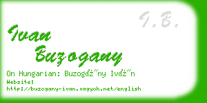 ivan buzogany business card